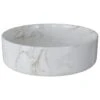 Gressingham 355mm Ceramic Round Washbowl & Waste - Marble Effect -Burlington Bath Shop gressingham 355mm washbowl marble