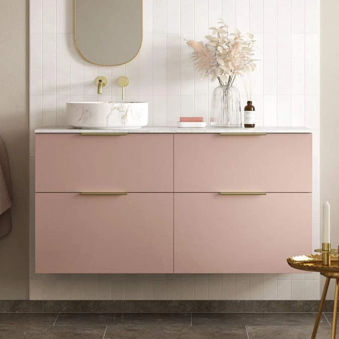 Gressingham 355mm Ceramic Round Washbowl & Waste - Marble Effect 4 Gressingham 355mm Ceramic Round Washbowl & Waste - Marble Effect - Image 2