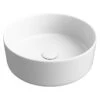Gressingham 355mm Ceramic Round Washbowl & Waste - Matt White -Burlington Bath Shop gressingham 355mm washbowl white