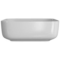 Gressingham 400mm Ceramic Square Washbowl & Waste - Matt White 9 Gressingham 400mm Ceramic Square Washbowl & Waste - Matt White -Burlington Bath Shop gressingham 400 square washbowl white 3