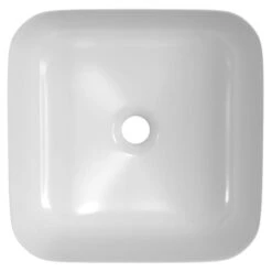 Gressingham 400mm Ceramic Square Washbowl & Waste - Matt White 10 Gressingham 400mm Ceramic Square Washbowl & Waste - Matt White -Burlington Bath Shop gressingham 400 square washbowl white 4