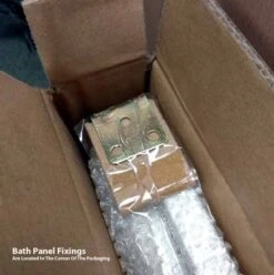 HaLite Gloss White 900mm Bath End Panel - Waterproof & Solid -Burlington Bath Shop halite fixings 5