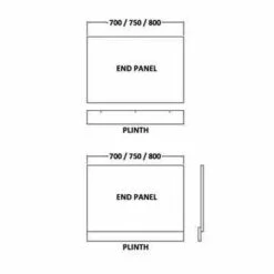 HaLite Gloss White 750mm Bath End Panel - Waterproof & Solid -Burlington Bath Shop halite spec end 1
