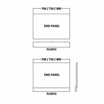 HaLite Gloss White 800mm Bath End Panel - Waterproof & Solid 7 HaLite Gloss White 800mm Bath End Panel - Waterproof & Solid - Image 5