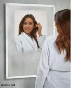 Symphony LED Bluetooth Music Bathroom Mirror 500 X 700mm - Shaver Socket & Demister Pad -Burlington Bath Shop hbs mirror004