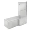 Hook DOUBLECAST L Shape 1700x850 RH Shower Bath Pack -Burlington Bath Shop hook l shaped bath rh