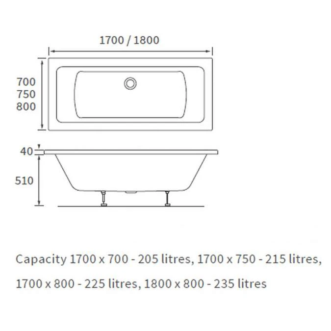 Ankam Bathroom Suite, 600mm Basin, Close Toilet & 1700 Double Ended Bath 9 Ankam Bathroom Suite, 600mm Basin, Close Toilet & 1700 Double Ended Bath - Image 7