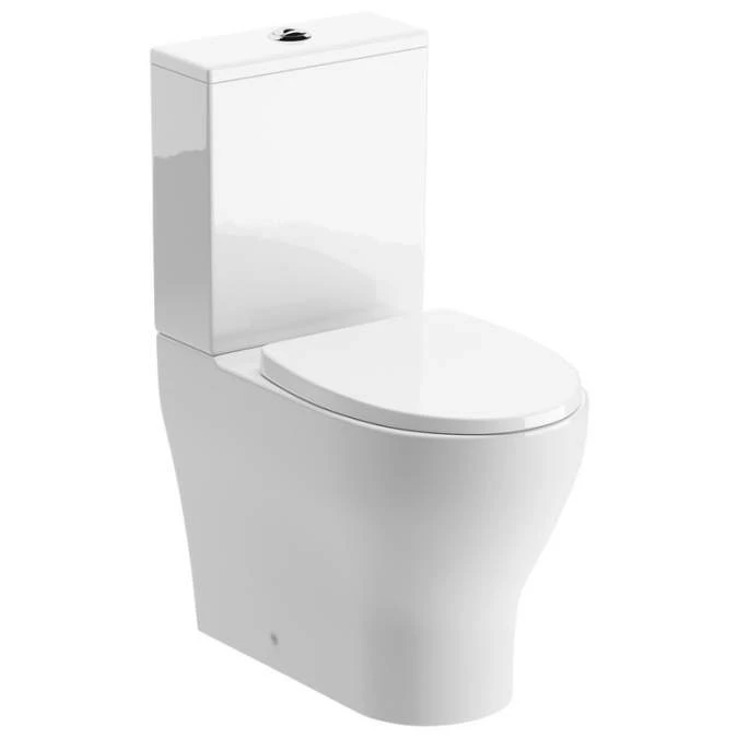 Idegem Rimless Close Coupled Fully Shrouded Toilet & Soft Close Seat 3 Idegem Rimless Close Coupled Fully Shrouded Toilet & Soft Close Seat