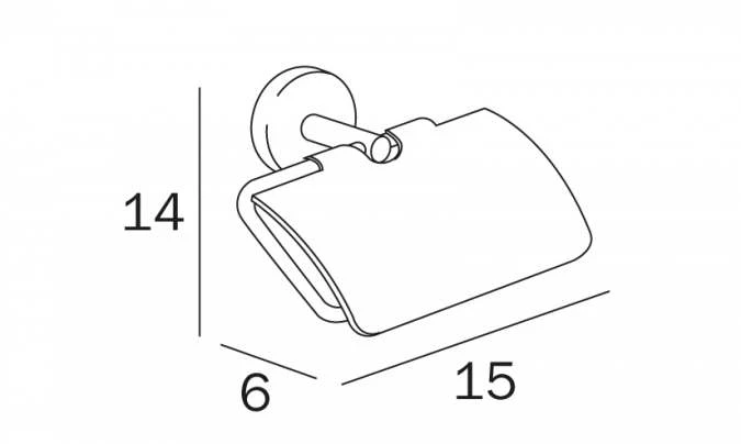 Inda Forum Covered Toilet Roll Holder - A36260 4 Inda Forum Covered Toilet Roll Holder - A36260 - Image 2