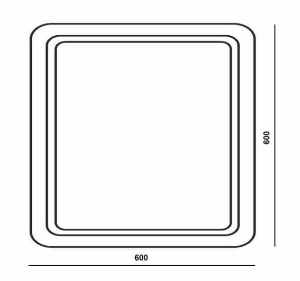 The White Space Indy LED Bathroom Mirror - 60 X 60cm 4 The White Space Indy LED Bathroom Mirror - 60 X 60cm - Image 2