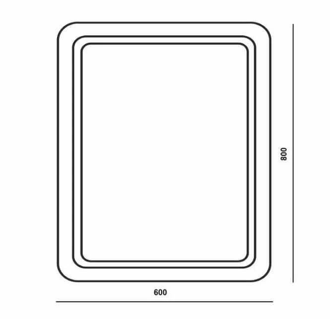 The White Space Indy LED Bathroom Mirror - 60 X 80cm 4 The White Space Indy LED Bathroom Mirror - 60 X 80cm - Image 2