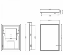 Symphony LED Bluetooth Music Bathroom Mirror 500 X 700mm - Shaver Socket & Demister Pad -Burlington Bath Shop led bluetooth mirror tech 1