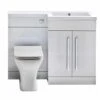 Lili 1100mm L Shape Bathroom Furniture Set - 2 Door - Gloss White -Burlington Bath Shop lili 1100