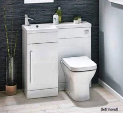 Lili 900mm Bathroom Furniture Pack - Gloss White -Burlington Bath Shop lily 900 white 1