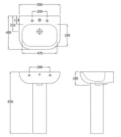 RAK Tonique Bathroom Suite With 1700 X 700mm Bath -Burlington Bath Shop luna 550mm basin tech rubberduck bathrooms 1