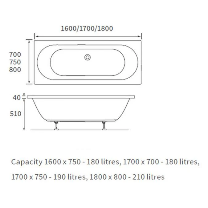 Merchtem Round 1800x800 Double Ended Bath & Legs 4 Merchtem Round 1800x800 Double Ended Bath & Legs - Image 2