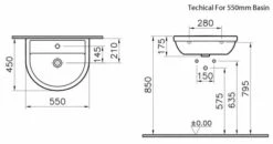 Vitra Milton 4 Piece Toilet & Basin Set -Burlington Bath Shop milton550 1