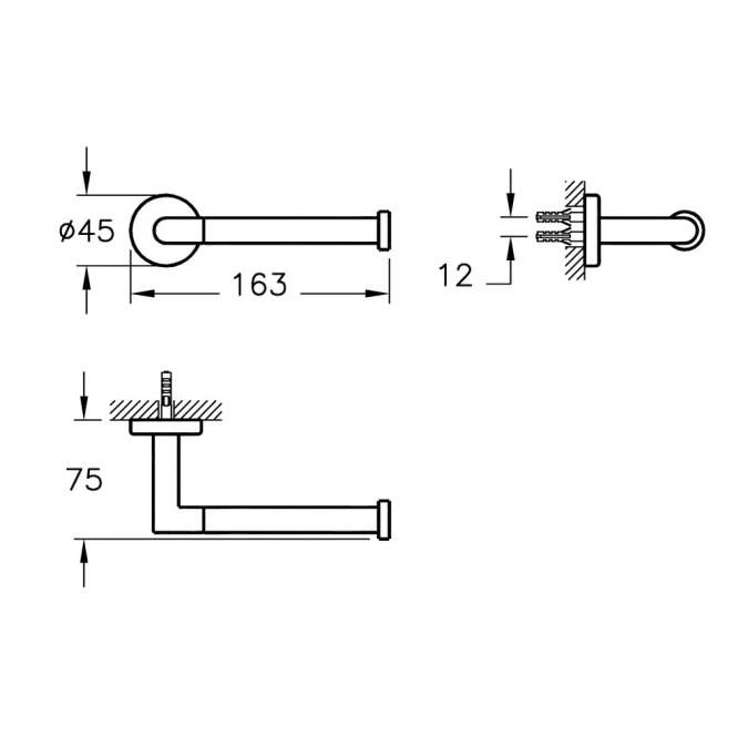 VitrA Minimax Toilet Roll Holder - 44789 4 VitrA Minimax Toilet Roll Holder - 44789 - Image 2