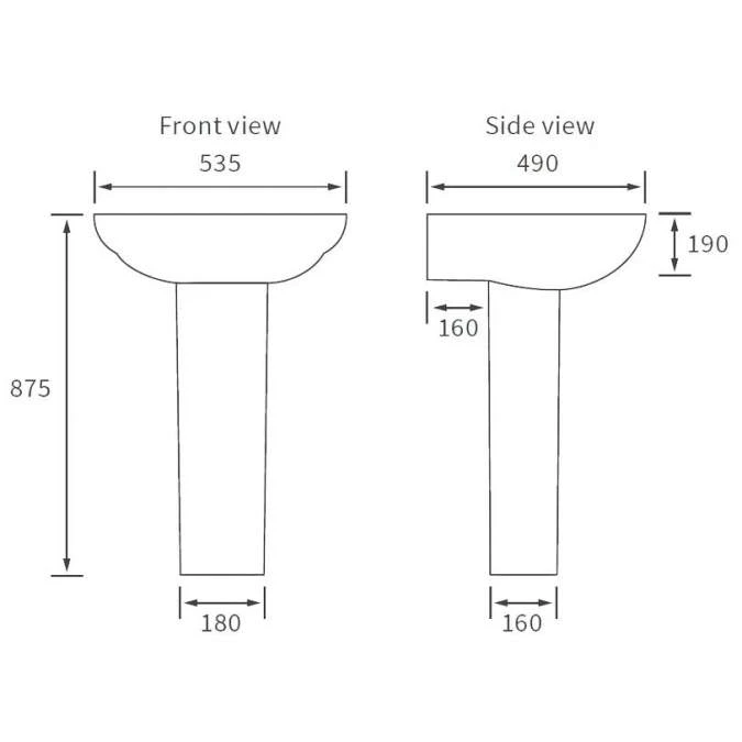 Muscovy Bathroom Suite, Basin, Close Close Toilet & Double Ended Bath 1700mm 7 Muscovy Bathroom Suite, Basin, Close Close Toilet & Double Ended Bath 1700mm - Image 5
