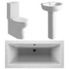 Muscovy Bathroom Suite, Basin, Close Close Toilet & Double Ended Bath 1700mm -Burlington Bath Shop muscovy suite de