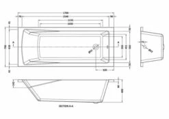 Linton Square 1700 X 700mm Single Ended Bath -Burlington Bath Shop nba409 baths v3 ld
