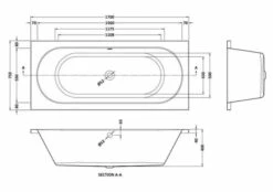 Otley Round Double Ended Bath - 1700 X 750mm - NBA510 - Nuie -Burlington Bath Shop nba510 baths v3 ld