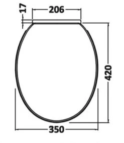 Standard Soft Close Toilet Seat - White - NTS010 - Nuie -Burlington Bath Shop nts010 ceramics v1 ld1