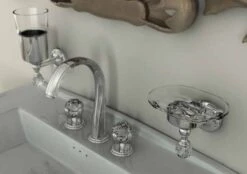 Oriental Crystal Robe Hook - Chrome, Gold Or Black Chrome - Origins Living -Burlington Bath Shop oriental crystal lifestyle 3 8