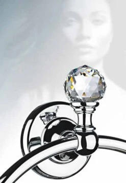 Oriental Crystal Robe Hook - Chrome, Gold Or Black Chrome - Origins Living -Burlington Bath Shop oriental crystal lifestyle 9 8