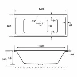 Beaufort Portland 1700 X 700 Beauforte Reinforced Double Ended Bath 8 Beaufort Portland 1700 X 700 Beauforte Reinforced Double Ended Bath -Burlington Bath Shop portland de 1700x700 tech 1