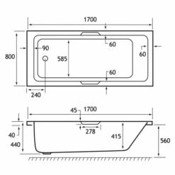 Beaufort Portland 1700 X 800 Beauforte Reinforced Bath With Grips -Burlington Bath Shop portland se tg 1700x800 tech 1