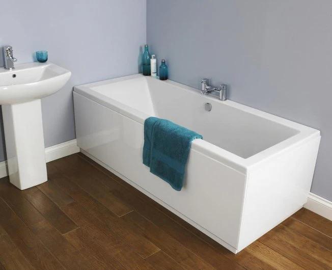Asselby Square Double Ended Bath - 1700 X 700mm - NBA509 - Nuie 3 Asselby Square Double Ended Bath - 1700 X 700mm - NBA509 - Nuie