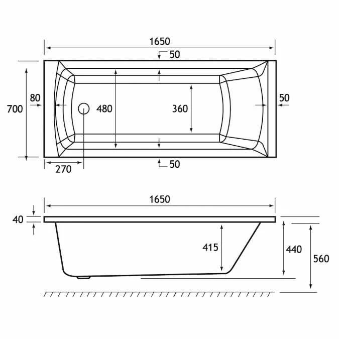 Beaufort Rockall 1650 X 700 Bath 5 Beaufort Rockall 1650 X 700 Bath - Image 3