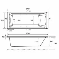 Beaufort Rockall 1700 X 700 Beauforte Reinforced Bath 8 Beaufort Rockall 1700 X 700 Beauforte Reinforced Bath -Burlington Bath Shop rockall se 1700x700 tech 1