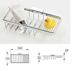 Roman Chrome Stepped Shower Caddy - Bottle & Soap Holder - RSB03 8 Roman Chrome Stepped Shower Caddy - Bottle & Soap Holder - RSB03 -Burlington Bath Shop rsb03 tech roman rd