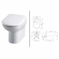 Classic White Gloss Bathroom Furniture Pack Inc Cistern, Toilet Pan, Seat & Basin - Nuie -Burlington Bath Shop sat001 pan