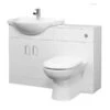 Classic White Gloss Bathroom Furniture Pack Inc Cistern, Toilet Pan, Seat & Basin - Nuie -Burlington Bath Shop sat001 furniture v2 co1