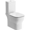Saxony Closed Coupled Open Back Toilet & Soft Close Seat -Burlington Bath Shop saxony toilet cutout