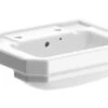 Shetland 500x450mm 2TH Semi Recessed Basin -Burlington Bath Shop shetland 500 semi recessed 2th