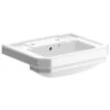 Shetland 550x450mm 2TH Semi Recessed Basin -Burlington Bath Shop shetland 550 semi inset basin