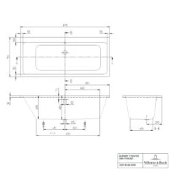 Villeroy & Boch Subway 1700 X 750mm Double Ended Bath -Burlington Bath Shop subway 1700x750 tech
