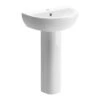 Termond 550x400mm 1TH Basin & Full Pedestal 1 Termond 550x400mm 1TH Basin & Full Pedestal -Burlington Bath Shop termond 550 basin and ped