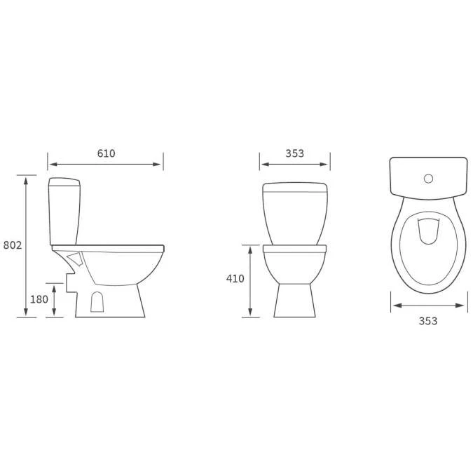 Termond 4 Piece Toilet & Basin Set 8 Termond 4 Piece Toilet & Basin Set - Image 6