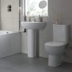 Termond Closed Coupled Open Back Toilet & Soft Close Seat 7 Termond Closed Coupled Open Back Toilet & Soft Close Seat -Burlington Bath Shop termond lifestyle 2