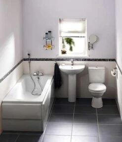 VitrA Milton & Optima Single Ended Bath Bathroom Suite -Burlington Bath Shop vitra milton 4 piece set 5B45D 3318 p