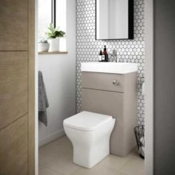 Athena Vault 2 In 1 WC & Gloss Grey Vanity Unit 500mm 8 Athena Vault 2 In 1 WC & Gloss Grey Vanity Unit 500mm -Burlington Bath Shop wAthena Lifestyle Stone Grey Small 6