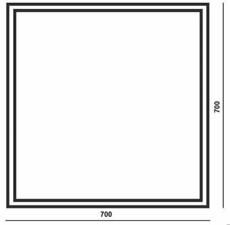 The White Space Frame LED Bathroom Mirror - 70 X 70cm 4 The White Space Frame LED Bathroom Mirror - 70 X 70cm - Image 2