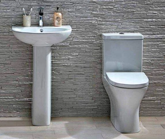 Zili 550mm 1 Tap Hole Basin & Full Pedestal 4 Zili 550mm 1 Tap Hole Basin & Full Pedestal - Image 2
